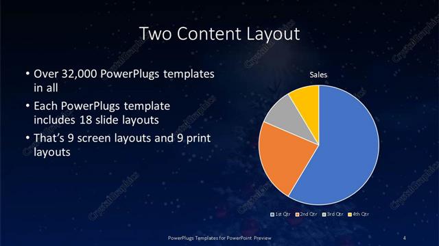 Two Content presentation slide layout