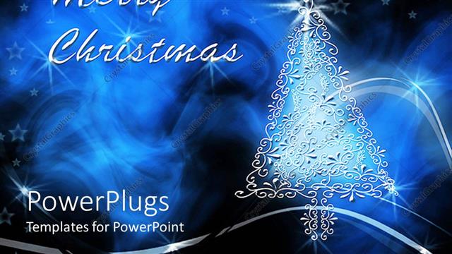  Presentation with merry christmas - A Christmas tree and the words merry Christmas