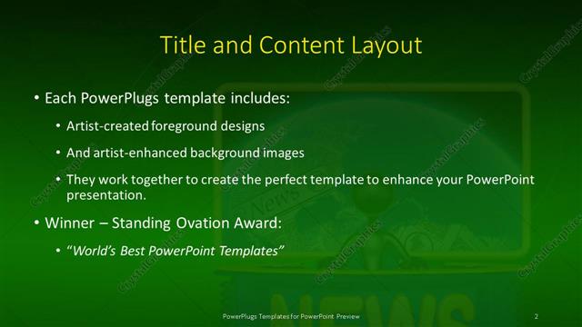 Title and Content presentation slide layout