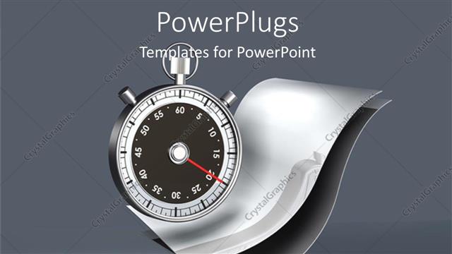  Presentation with recording - Chrome alarm clock sitting over folding metallic sheet