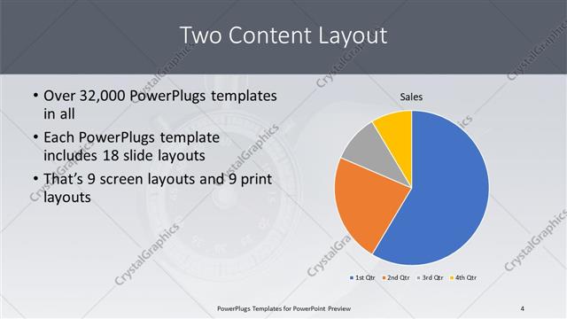 Two Content presentation slide layout