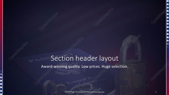 Section Header presentation slide layout