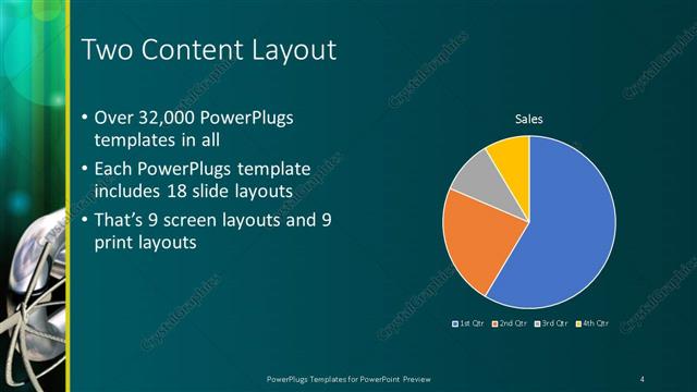 Two Content presentation slide layout