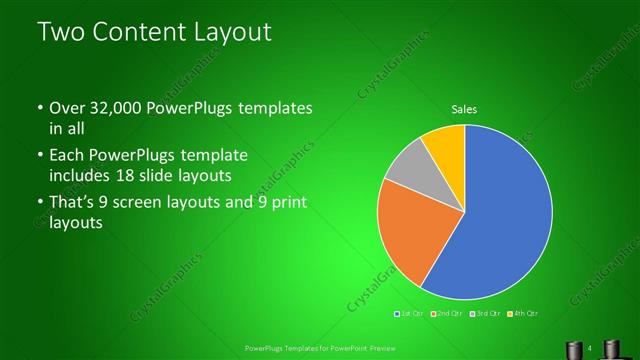 Two Content presentation slide layout