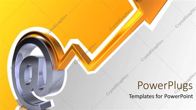  Presentation with upwards - Chrome email symbol with yellow arrow pointing upwards