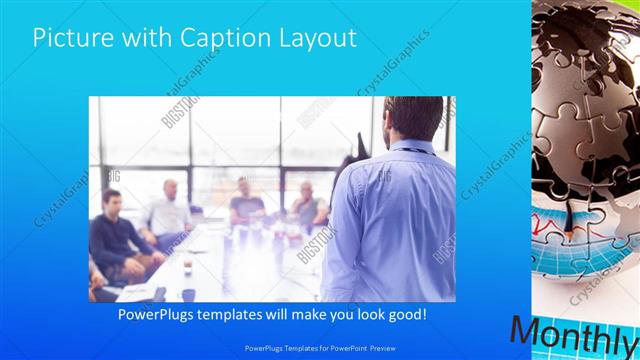 Picture with Caption presentation slide layout