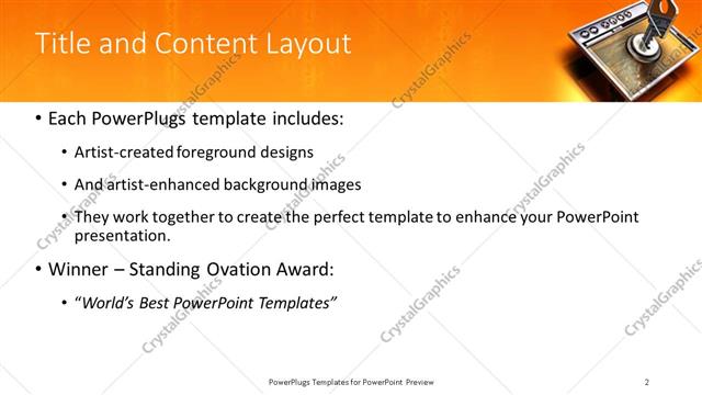 Title and Content presentation slide layout