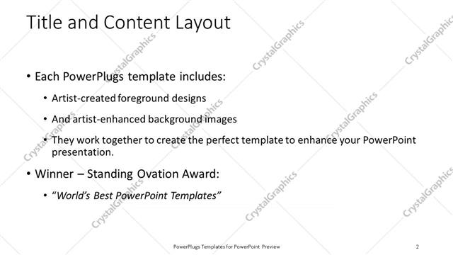 Title and Content presentation slide layout