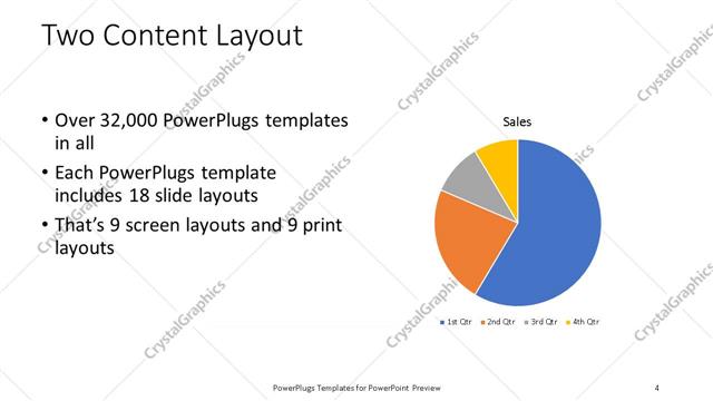 Two Content presentation slide layout