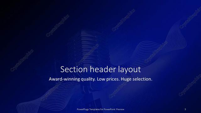 Section Header presentation slide layout