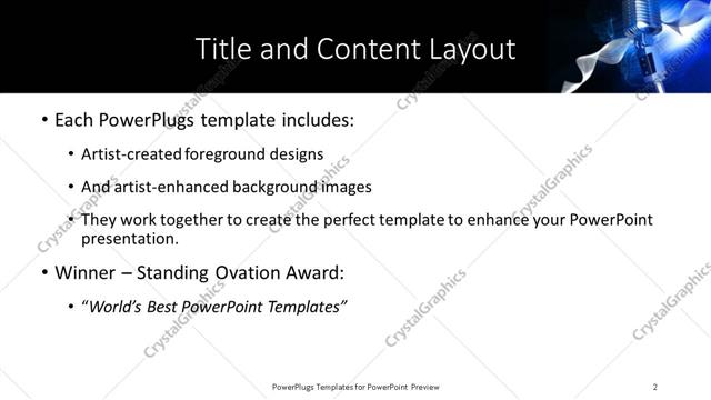 Title and Content presentation slide layout