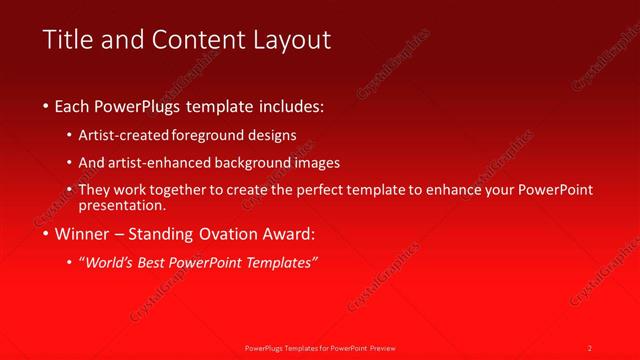 Title and Content presentation slide layout
