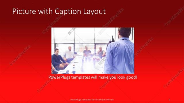 Picture with Caption presentation slide layout