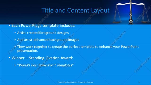 Title and Content presentation slide layout