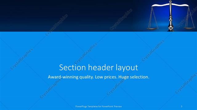Section Header presentation slide layout