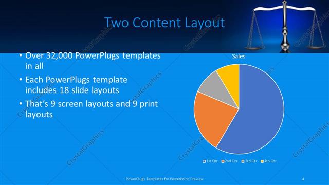 Two Content presentation slide layout