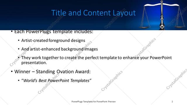 Title and Content presentation slide layout