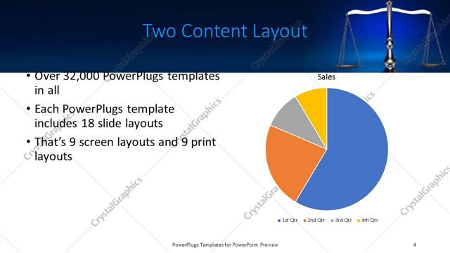 Two Content presentation slide layout