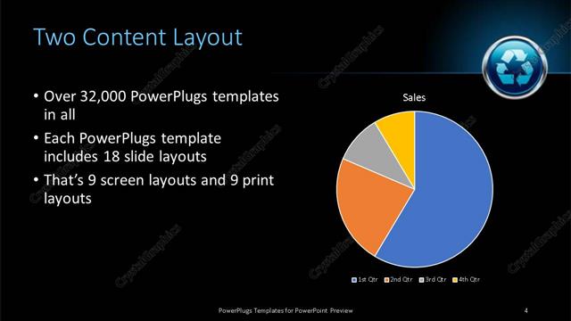 Two Content presentation slide layout