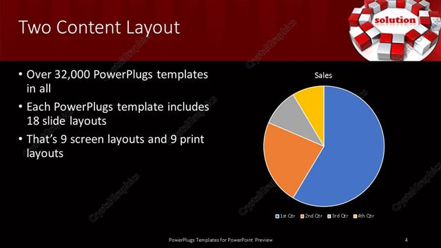 Two Content presentation slide layout