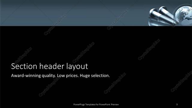 Section Header presentation slide layout