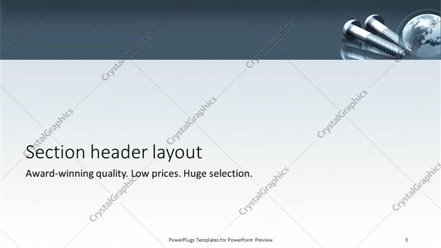 Section Header presentation slide layout