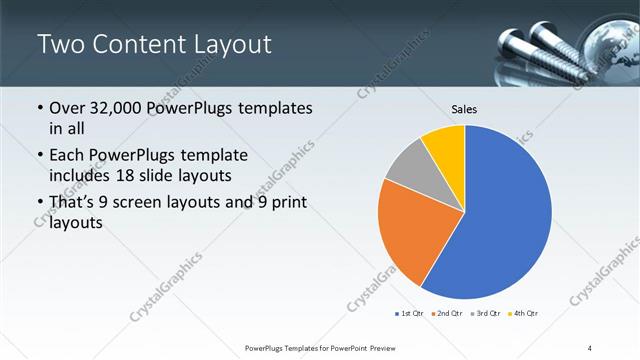 Two Content presentation slide layout