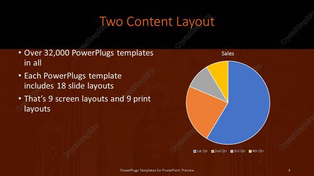 Two Content presentation slide layout
