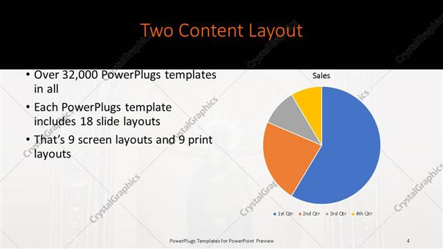 Two Content presentation slide layout