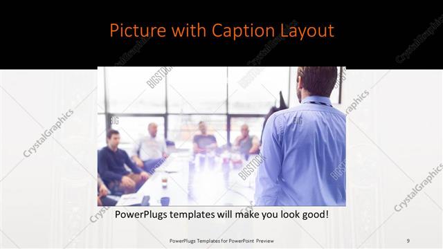 Picture with Caption presentation slide layout