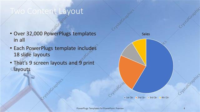 Two Content presentation slide layout