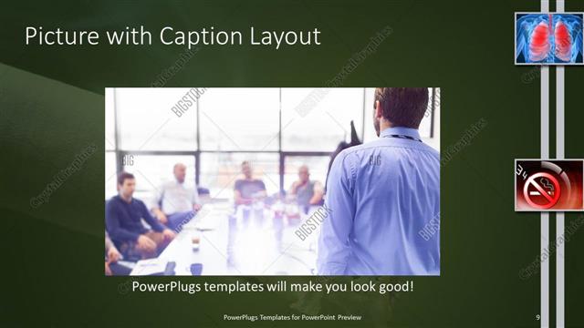 Picture with Caption presentation slide layout