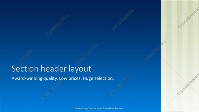 Section Header presentation slide layout