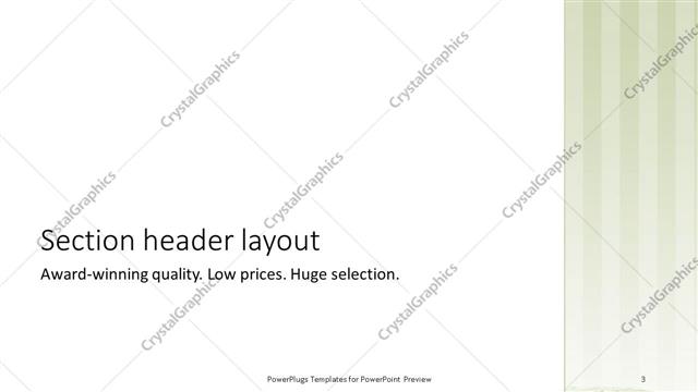 Section Header presentation slide layout