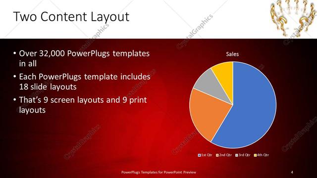 Two Content presentation slide layout