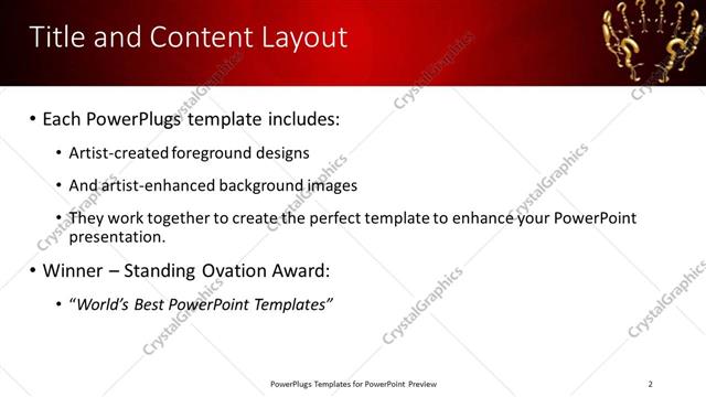 Title and Content presentation slide layout