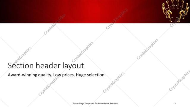 Section Header presentation slide layout