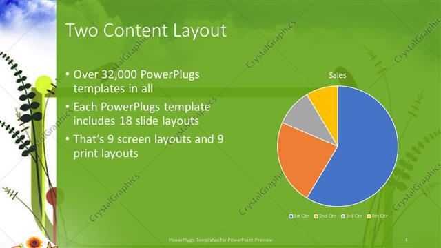 Two Content presentation slide layout