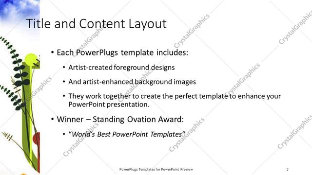 Title and Content presentation slide layout