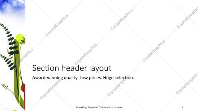 Section Header presentation slide layout