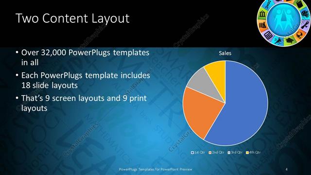 Two Content presentation slide layout