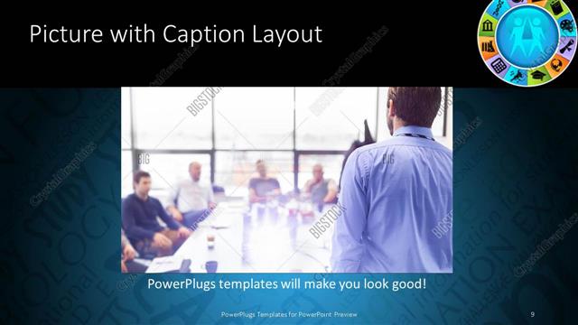 Picture with Caption presentation slide layout