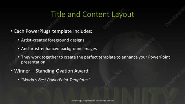 Title and Content presentation slide layout