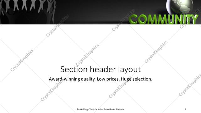 Section Header presentation slide layout
