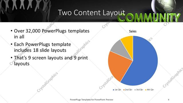 Two Content presentation slide layout