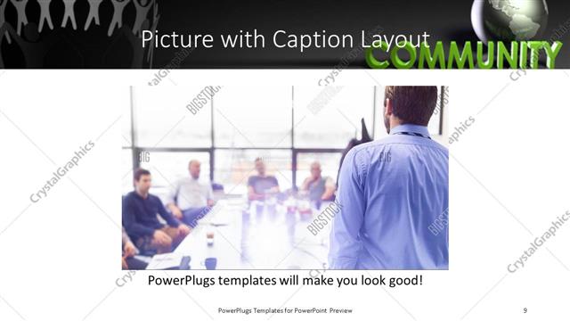 Picture with Caption presentation slide layout