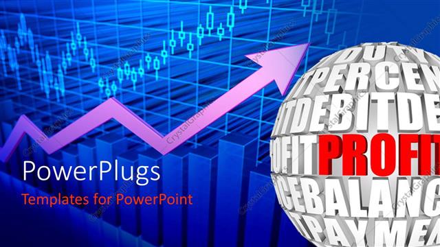  Presentation with profit - A globe made of words with bluish background