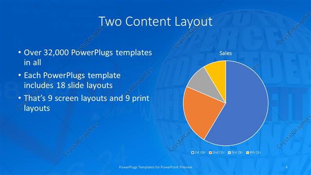 Two Content presentation slide layout