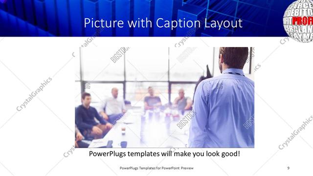 Picture with Caption presentation slide layout