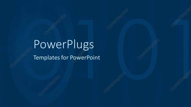  Presentation with dark blue - Circles and digital numbers fading in the dark blue background